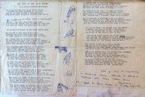 "The Quiet Kipper" a narrative poem written for us by Godma after my mother complained that her quiet afternoon was disturbed by an unexpected visit from Eoin "The Pope" Mahony
